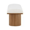 thumbnail image 5 of Meridian Furniture Pavilion Cream Boucle Fabric Bench, 5 of 6