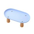 thumbnail image 2 of Soporte elevado para comedero de gatos con base antideslizante lavable y soporte para bebedero y comedero de gatos. Azul 24cmx13cm, 2 of 9