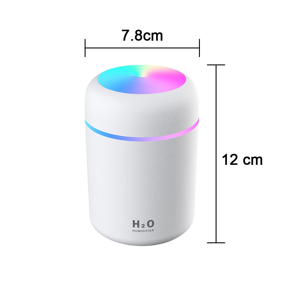 Colorful Cool Mini Humidifier, USB Personal Desktop Humidifier for Car, Office Room, Bedroom, 2 Mist Modes
