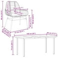 thumbnail image 2 of vidaXL Garden Dining Set Black Poly Rattan Six-seater Removable Covers, 2 of 10