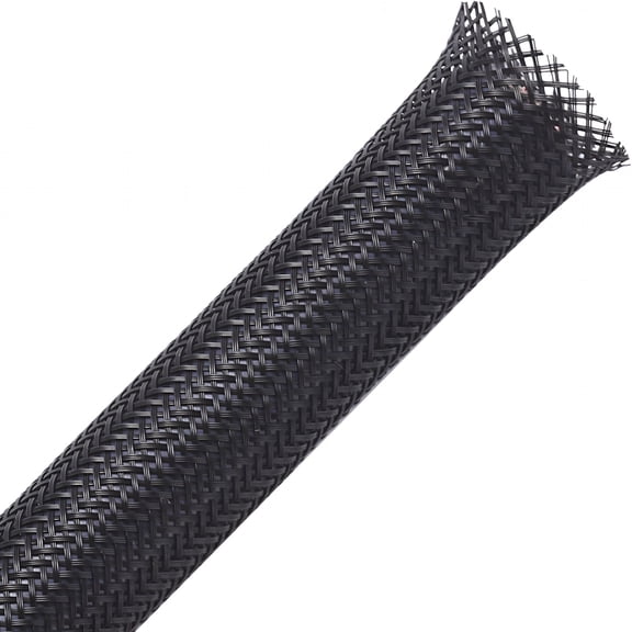 EXLEAF 100ft - 1/4 inch PET Expandable Braided Sleeving – Black – Braided Cable Sleeve