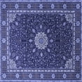 thumbnail image 1 of Ahgly Company Indoor Square Medallion Blue Traditional Area Rugs, 4' Square, 1 of 4