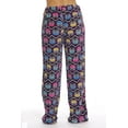 thumbnail image 2 of Just Love Drawstring Plush Pajama Pants, Size 2X Plus, Purple Chevron Owl (Women’s), 2 of 2