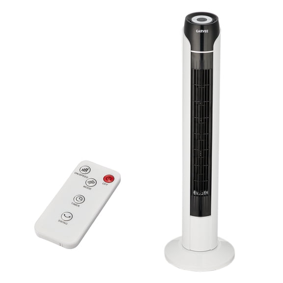 Upgraded Quiet DC Motor 36 Inch Tower Fan with Remote, 18ft/s High Airflow 60° Oscillation 3 Speeds 4 Modes Standing Bladeless Fan for Bedroom 56dB Low Noise White