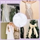 thumbnail image 5 of Tela satinada brillante de 5,4 yardas por yarda, tela de poliéster de 60 pulgadas, material de costura para manteles, vestidos de boda, fiestas, fondos, manualidades DIY, color blanco, 5 of 9