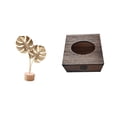 thumbnail image 1 of Escultura Nórdica Abstracta De Hoja De Metal Con Soporte Para Caja De Pañuelos De Madera, Adorno Creativo Para El Hogar, Mesa, Fiesta, Baño, Coche, Decoración De Almacenamiento, 1 of 8