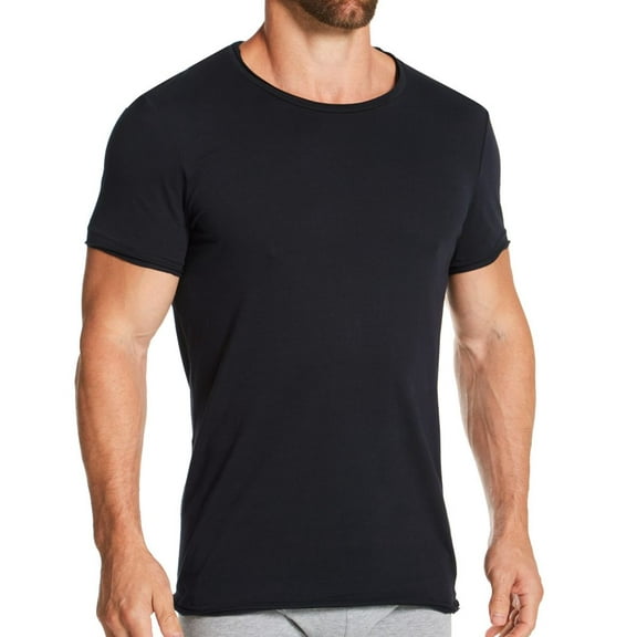Men's Bread and Boxers 103 100% Organic Cotton Relaxed Fit Crew Neck T-Shirt (Dark Navy M)