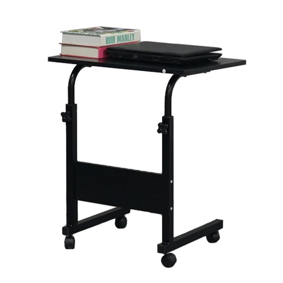 Funnil C-Shape Side Table with Adjustable Height, Black (1 Piece)