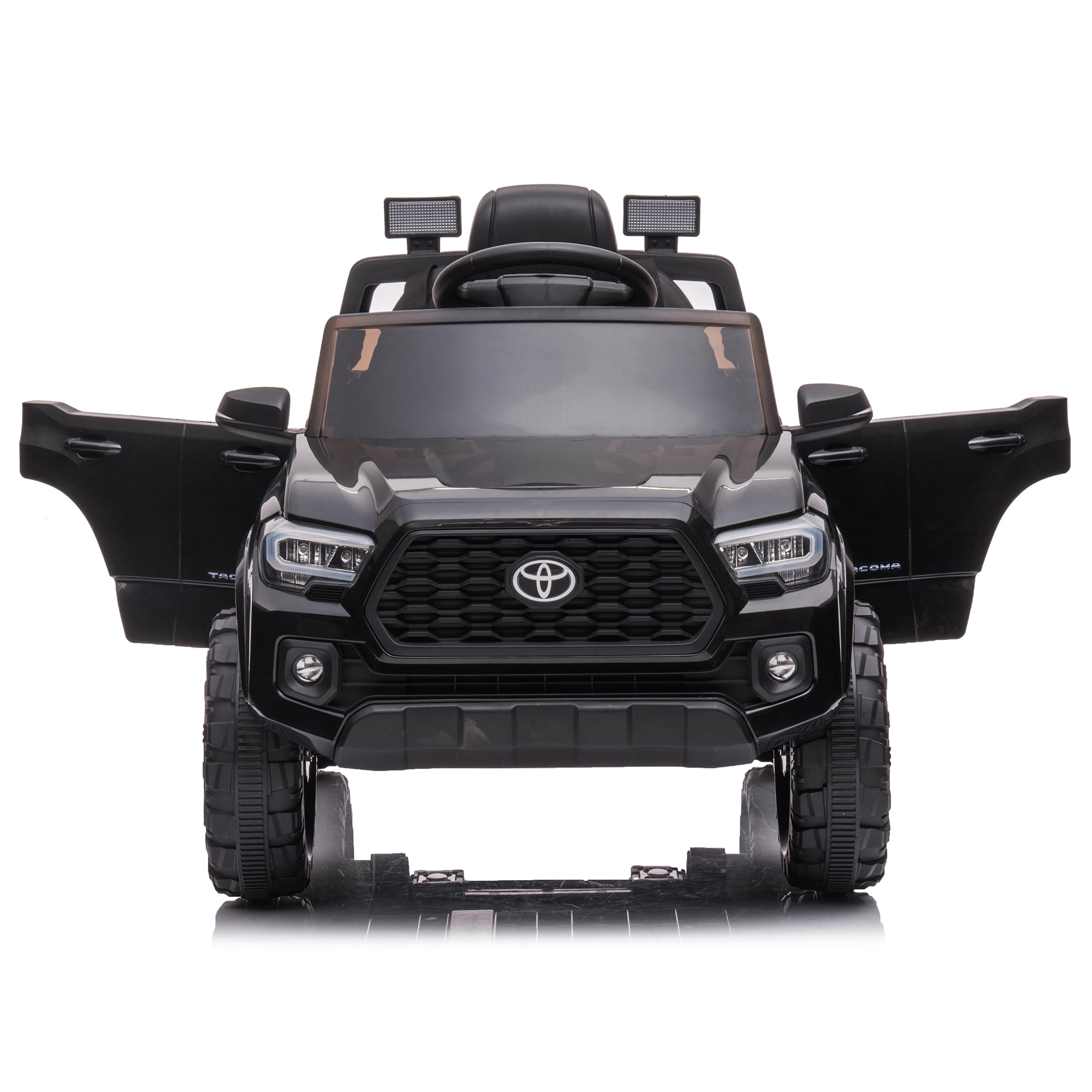 CIPACHO 12V Electric Cars for Kids, Licensed Toyota Tacoma Ride On Car, Remote Control Truck Car for Boys Girls, Battery Powered Kids' Vehicles with MP3, FM, LED Lights, Black