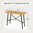 thumbnail image 6 of Sophia & William 55" Rectangular Metal Outdoor Patio Wood-like Bar Height Table for 4 with Umbrella Hole, 6 of 6
