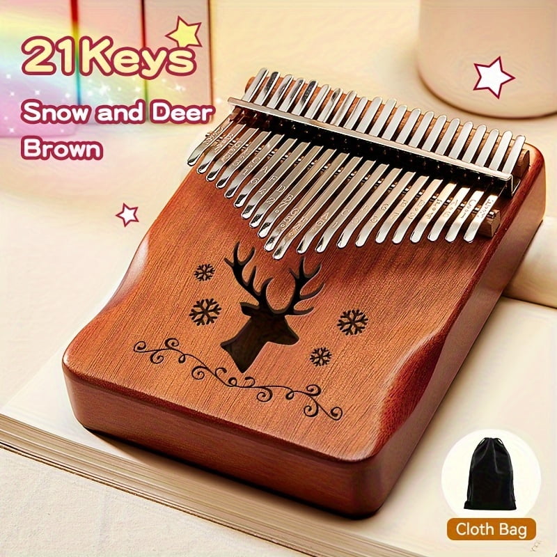 21-Key Thumb Piano Kalimba Beginner-Friendly Easy-to-Learn Finger Piano for Girls, Perfect Birthday Gift and Trendy Musical Instrument
