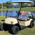 thumbnail image 4 of Pzuqiu 2-Piece Colorful Floral Golf Cart Seat Covers | Breathable Washable Universal Set | Protective Accessories for Most 2-Seater Golf Carts, 4 of 10
