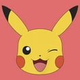 thumbnail image 2 of Boy's Pokemon Pikachu Wink Face  Performance Graphic Tee Red Heather Large, 2 of 4