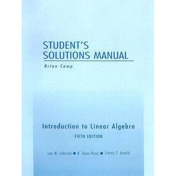 Pre-Owned Student Solutions Manual for Introduction to Linear Algebra (Paperback) 0201658607 9780201658606