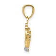 thumbnail image 2 of 14k Yellow with White Rhodium Two-tone Gold Crown Pendant, 2 of 4