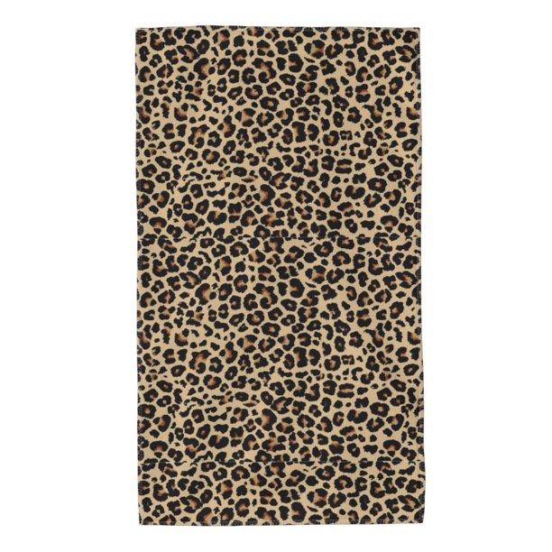 Fotbe Leopard Print-1 Toalla Premium con Patrón, Toalla de Microfibra de Secado Rápido, Ligera y Altamente Absorbente (27.5x16in), Ideal para Uso Diario