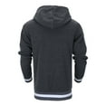 thumbnail image 3 of SJLDQY Hoodies for Men Casual Pullover Hooded Sweatshirts for Men Zip Long Sleeve Patchwork Color Fall Winter Hoodie With Pocket, 3 of 7