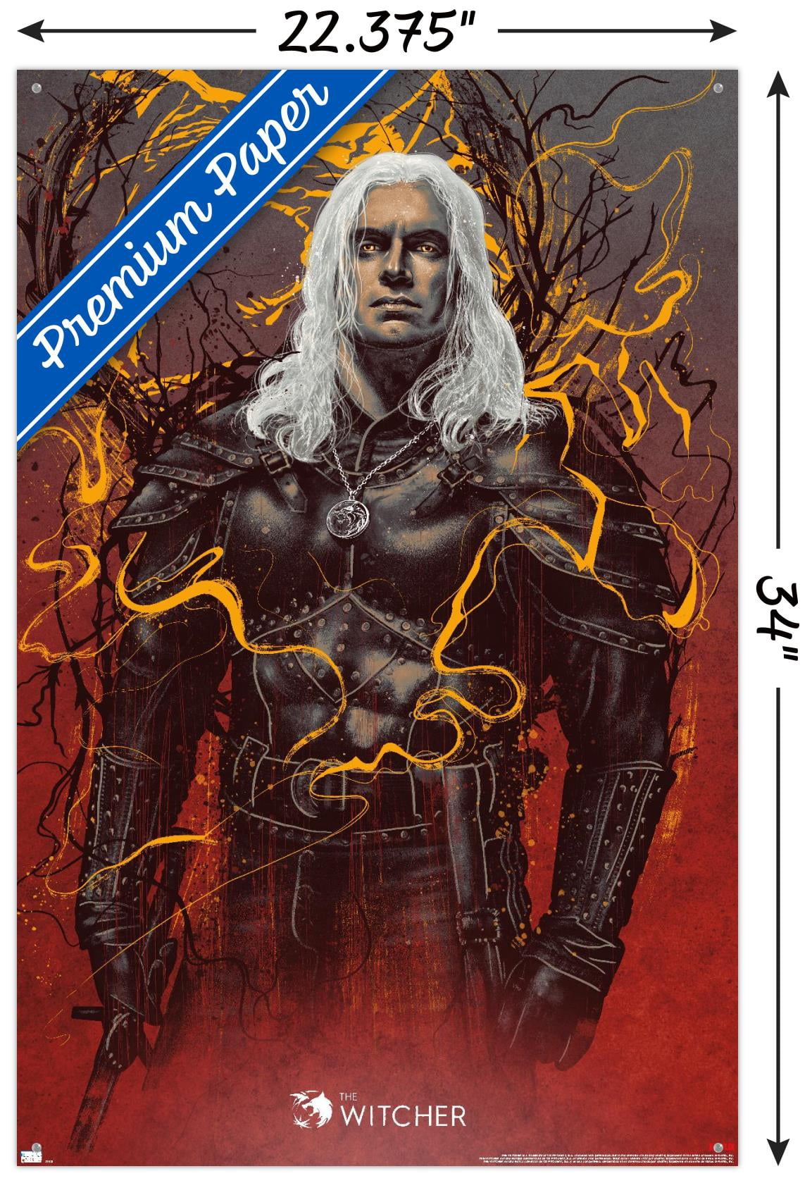 Netflix The Witcher Season 2 - Geralt of Rivia Wall Poster with Pushpins, 22.375" x 34"
