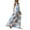 Light Blue, variant on Womens Seashell Print Maxi Cami Dress with Tie Front and Slit for Women Slightly Stretchy 100% Polyester Fabric
