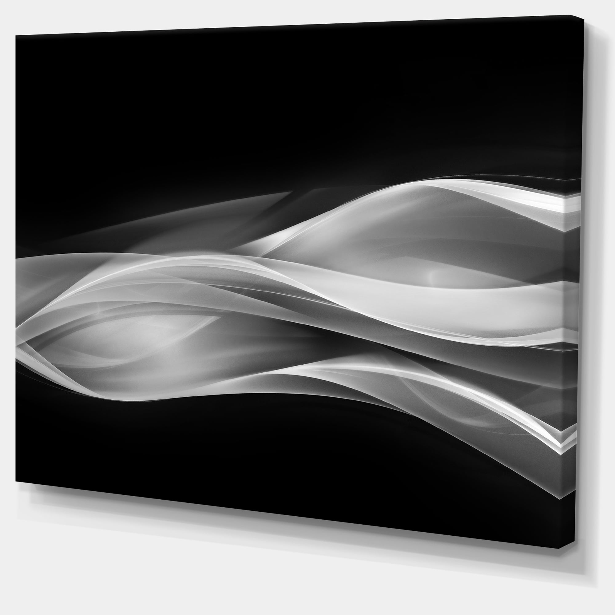 Designart 'Glittering Silver Pattern ' Abstract Canvas art print