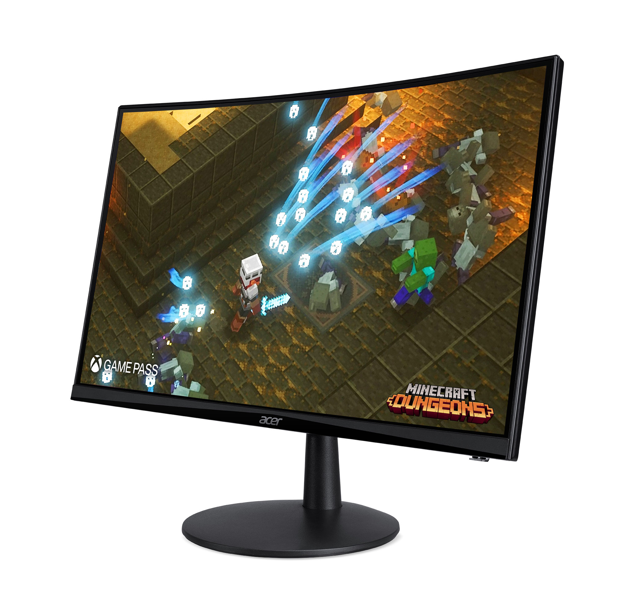Acer Nitro 23.6" inch Curved Full HD Gaming Monitor (New) - Black (ED240Q Sbiip) - image 3 of 8