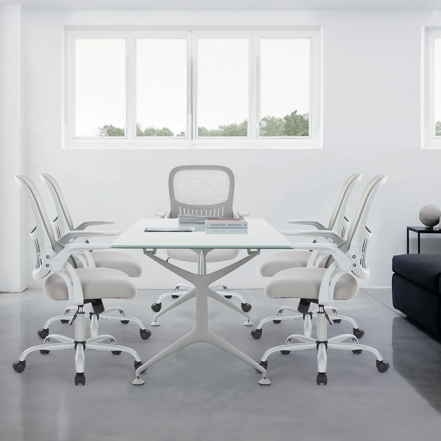 Howcool Drafting Chair Tall Office Chair, Height Adjustable Swivel Rolling Counter Height Chair for Standing Desk Home Office
