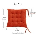 thumbnail image 5 of Lomyolo Chair Cushions for Kitchen Chairs 2 Pack Seat Cushion Chair Pads for Dining Patio Home Office Soft Comfort Velvet Square Orange, 5 of 6