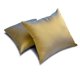 thumbnail image 2 of Fundas de almohada lisas HomeCentric en turquesa y dorado (paquete de 2), 65 x 65 cm (26 x 26 pulgadas), fundas de almohada europeas, fundas de almohada europeas lisas y lisas de seda artística para, 2 of 5