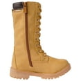 thumbnail image 3 of Anna Dallas 17K Girls Lug Sole Lace Up Zip Ankle High Hiking Boots with Top Zipper - Camel, 10, 3 of 8