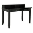 thumbnail image 3 of SAFAVIEH Winsone Solid Writing Desk w/ 2 Drawers, Matte Black, 3 of 14