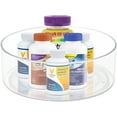 thumbnail image 5 of Sorbus Lazy Susan Open Plastic Storage Bins - Round Clear Organizer Containers for Kitchen Fridge, Pantry, Cabinet, Snacks, Fruit, Bathroom Supplies (2-Pack), 5 of 7