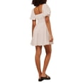 thumbnail image 4 of Honganda Robe Ligne A à Manches Courtes pour Femmes Robe d'Été Décontractée Col Carré Robe de Soirée Mode Urbaine de Plage, 4 of 8