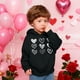 thumbnail image 5 of Sudadera con capucha y estampado de corazón de San Valentín, sudadera de manga larga para niños y niñas, chaqueta para niñas de talla mediana y grande., 5 of 7