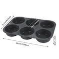 thumbnail image 3 of Hamburger Bun Pan 4 Inch 6 Cavity Heat Silicone Hamburger Bun With Air Holes Non Stick Baking Pan Easy To Clean Kitchen Tools, 3 of 4