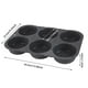 thumbnail image 4 of Hamburger Bun Pan 4 pulgadas 6 cavidad de calor de silicona pan de hamburguesa con agujeros de aire no se pegue sartén para hornear fácil de limpiar utensilios de cocina, 4 of 6