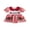 Red, variant on Cenuakty Baby Girl Summer Romper Dress Cute Watermelon Embroidery Short Bubble Sleeve Dot Print Jumpsuit