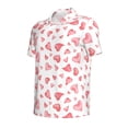 thumbnail image 2 of Balery Hearts Printed Men’s Short Sleeve Polo Shirt, Midweight Men's Shirt,Golf Polo shirts -X-Large, 2 of 9