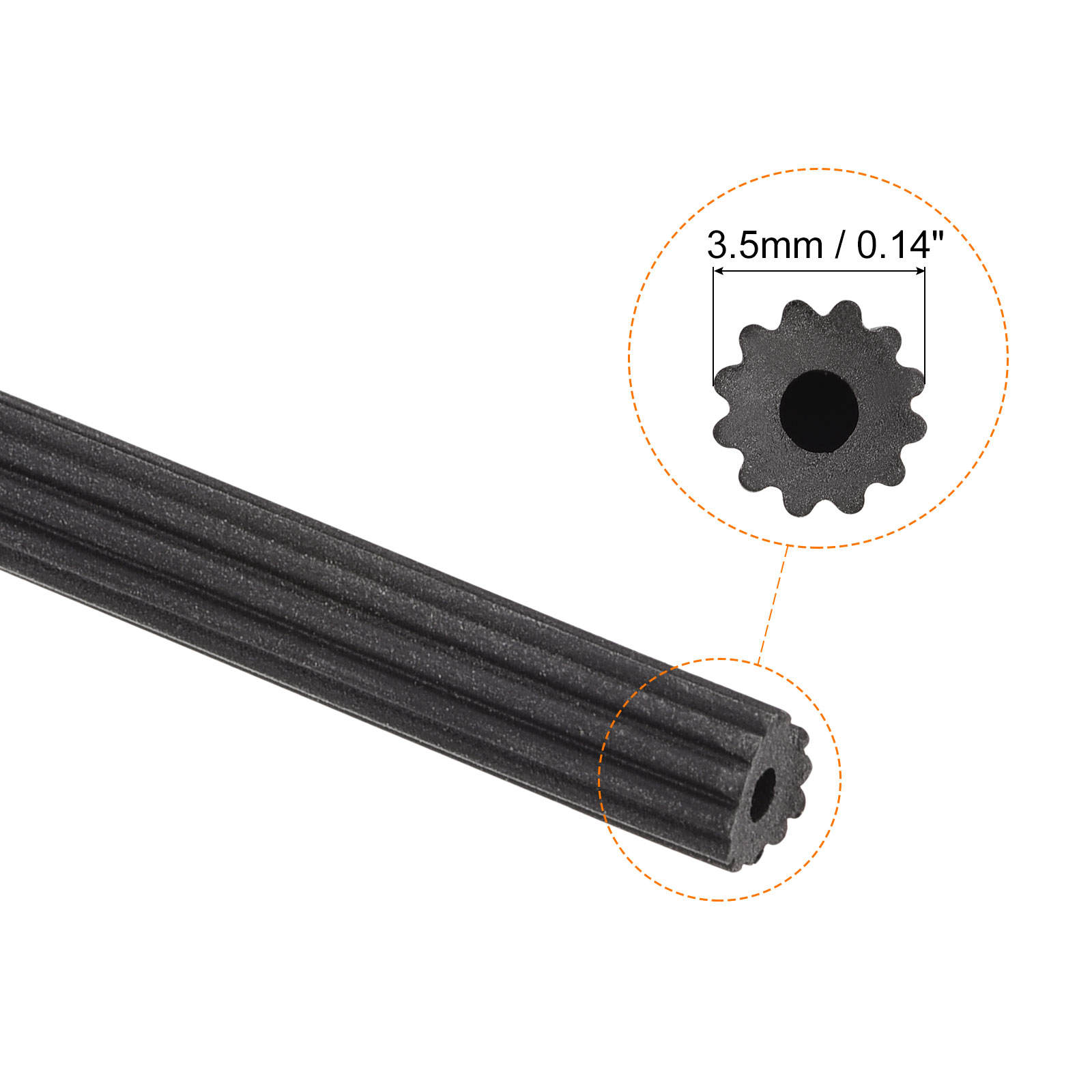 Unique Bargains Polyvinyl Chloride Screen Spline Hollow Core 12M/39.37Ft L 3.5mm OD