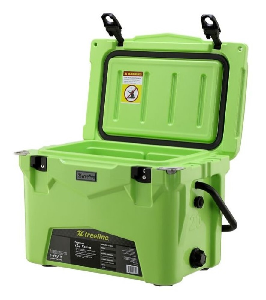 Treeline 2811S819 20 qt. Roto-Molded Cooler Box, Green