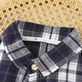 thumbnail image 4 of mgoYE Boys Flannel Shirt Toddler Plaid Shirt Long Sleeve Button Down Shirts Kids Casual Tops(Black,3-4 Years), 4 of 8