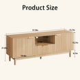 thumbnail image 6 of Pusnapku Fluted TV Stand for TVs up to 60", Wood Media Console with Doors and Drawer, Narrow Farmhouse Entertainment Center for Living Room, Bedroom, 6 of 9