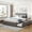 Light Gray, variant on Harper & Bright Designs Queen Size Upholstered Platform Bed with Storage Drawers, Linen Queen Wooden Bed Frame for Bedroom, Dark Gray