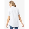 thumbnail image 2 of Woman Within Plus Size Short-Sleeve Button-Down Cotton Seersucker Shirt, 2 of 6