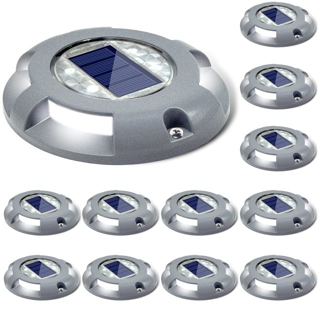 Luces solares para terraza SiedInlar, impermeables, LED, paquete de 12 unidades
