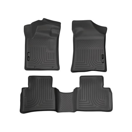 Husky Liners Weatherbeater Floor Mats | Fits 2013 - 2018 Nissan Altima | Front & 2nd Row, 3-pc Black - 99641