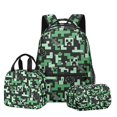 thumbnail image 1 of Mochila 3D de Minecraft, bolsa para el almuerzo, estuche para lápices, juego para niños, estudiantes, útiles escolares, varios estilos, 1 of 5
