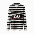 thumbnail image 4 of Godom Button Down Shirts for Women V Neck Funny Halloween Graphic Long Sleeve Tops Fall Blouse, 4 of 5