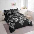 thumbnail image 3 of Feelyou Tribal Western Damask Bedding Comforter Set 7pcs, Bohemian Flower Floral Queen Bedding Sets, Mid Century Fashion Reversible Queen Sheet Sets, Microfiber Bedroom Decor, 3 of 7
