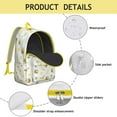 thumbnail image 3 of Adorable Bee Pattern Backpack – Honeycomb Bumble Bee Cartoon Print Bookbag for Outdoor Travel and School, 3 of 5