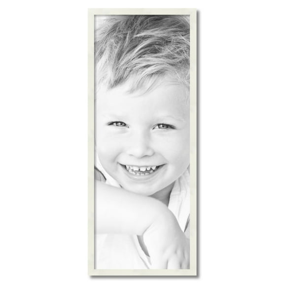 ArtToFrames 15" x 39" White Picture Frame, 15x39 inch White Wood Poster Frame (WOM-5140)